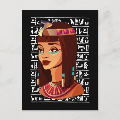 Egyptian Goddess Cleopatra Egypt Hieroglyphs Postcard
