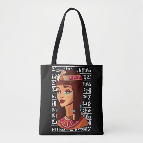 Egyptian Goddess Cleopatra Egypt Hieroglyphs Tote Bag