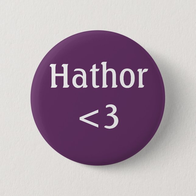 Egyptian Goddess - Hathor love badge Button (Front)