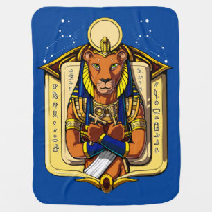 Egyptian Goddess Lioness Sekhmet God Bastet Baby Blanket
