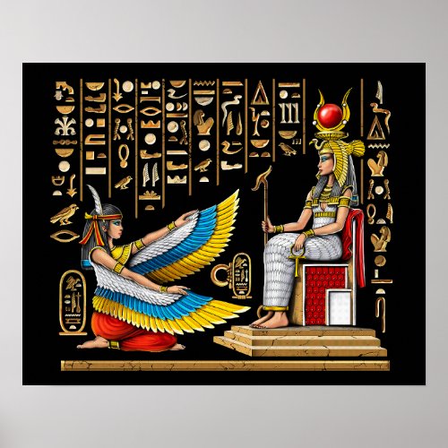 Egyptian Goddess Maat Isis Poster