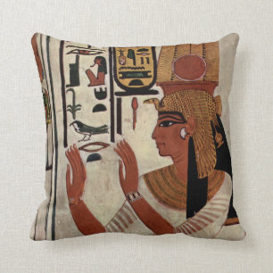 Egyptian Goddess Nefertari Throw Pillow
