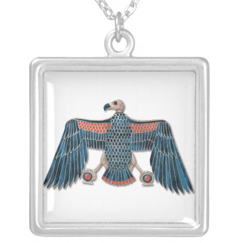 Egyptian Goddess Nekhbet Pectoral Silver Plated Necklace
