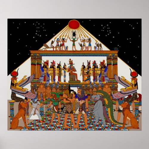 EGYPTIAN GODS AFTERLIFE FIESTA POSTER