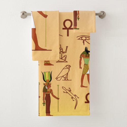 Egyptian Gods And Goddesses Bath Towel Set