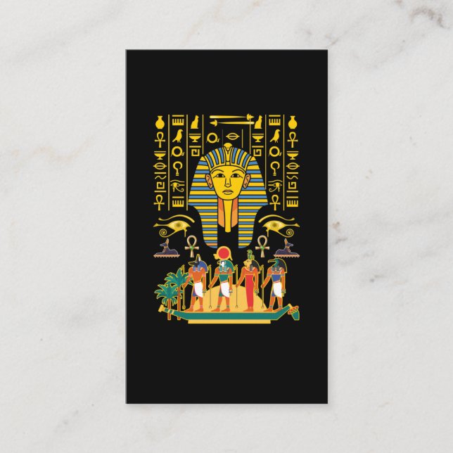 Egyptian Gods Egypt Pharaoh Deities Anubis Horus Business Card (Front)