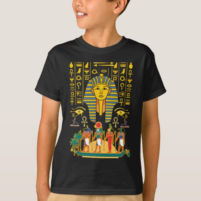 Egyptian Gods Egypt Pharaoh Deities Anubis Horus T-Shirt (Front)