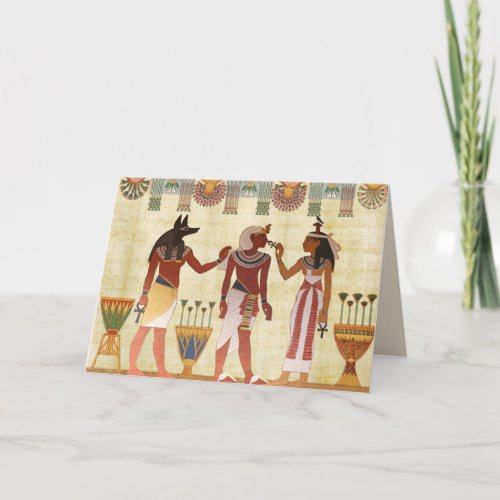 egyptian gods greeting card