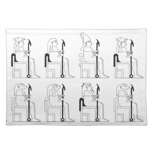 Egyptian Gods  Pharaohs at School Cloth Placemat