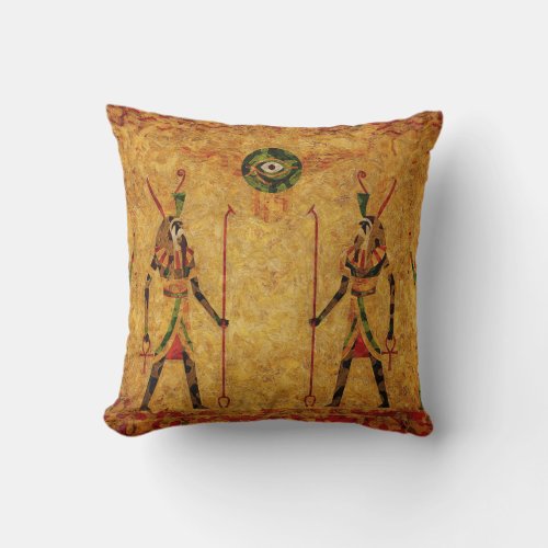 Egyptian Gods Throw Pillow