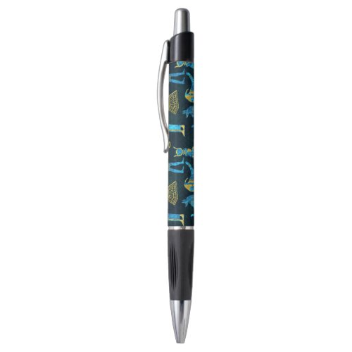 Egyptian  Gold and blue glass pattern Pen