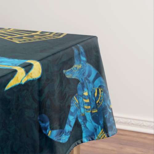 Egyptian  Gold and blue glass pattern Tablecloth