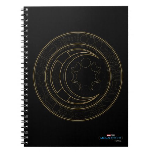 Egyptian Gold Crescent Moon Phases Graphic Notebook