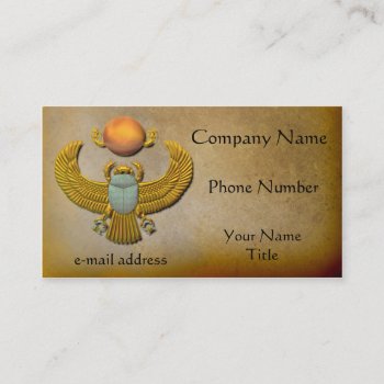 Egyptian Gold Scarab Business Card by timelesscreations at Zazzle