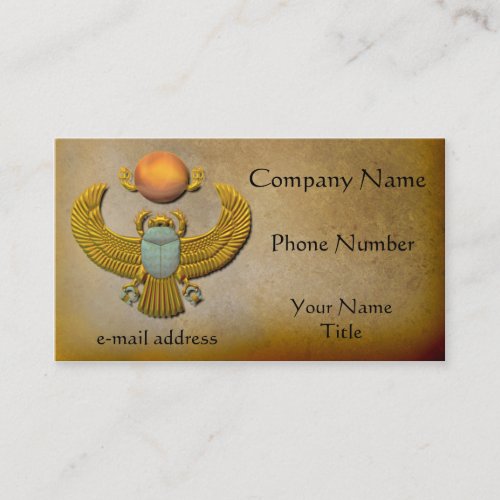 Egyptian Gold Scarab Business Card