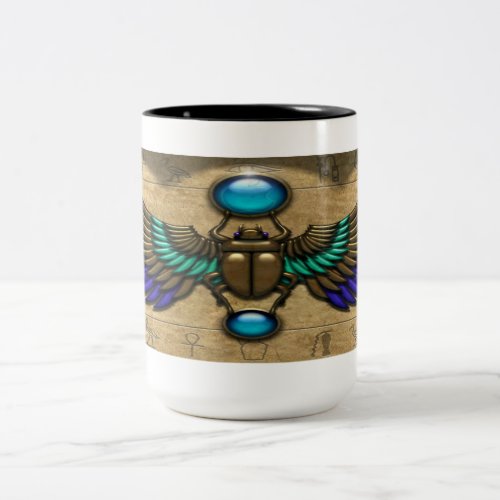 Egyptian Golden Scarab Coffee Mug