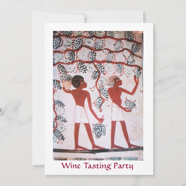 EGYPTIAN GRAPE VINEYARD  WINE TASTING PARTY INVITATION (Front)