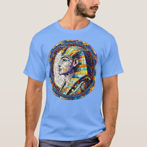 Egyptian Great Sphinx Mosaic Art T_Shirt