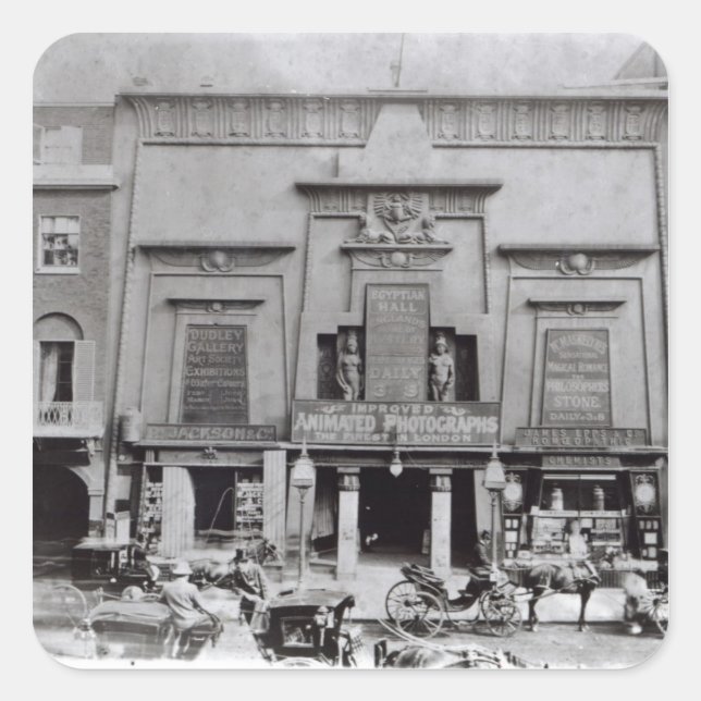 Egyptian Hall, Piccadilly 1895 Square Sticker (Front)