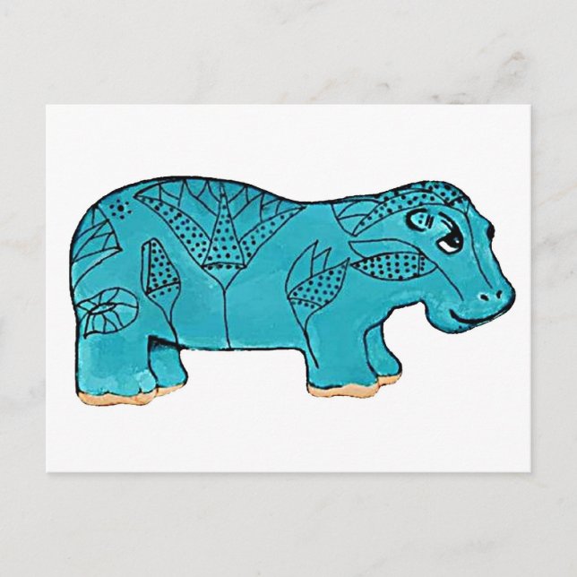Egyptian Happy Hippo Postcard (Front)