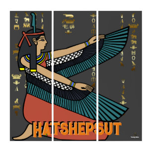 Egyptian Hatshepsut Wall Art Triptych