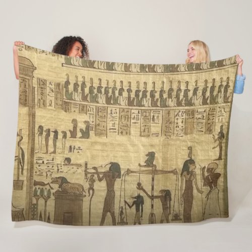 EGYPTIAN HEIROGLYPHICS FLEECE BLANKET