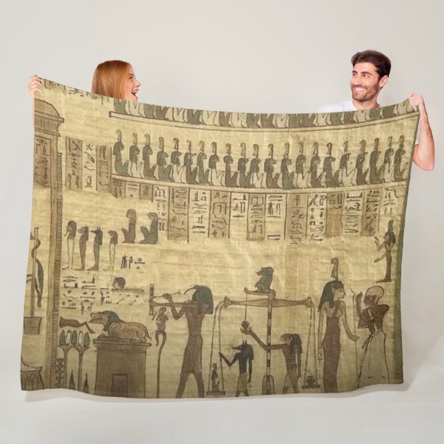 EGYPTIAN HEIROGLYPHICS FLEECE BLANKET (In Situ)