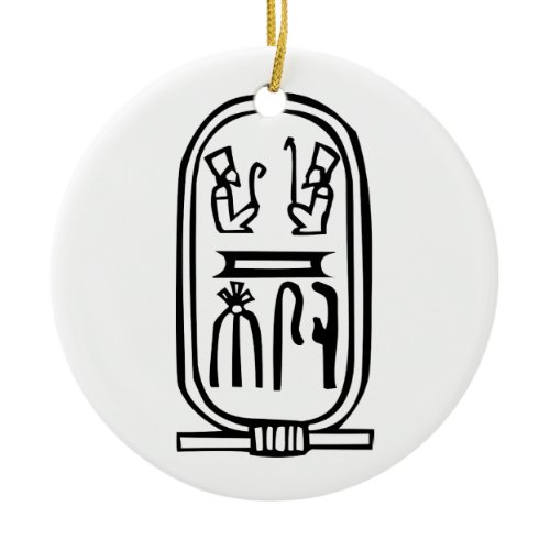 Egyptian hieroglyph ceramic ornament