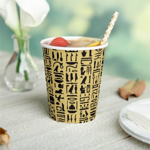 Egyptian Hieroglyph Paper Cups