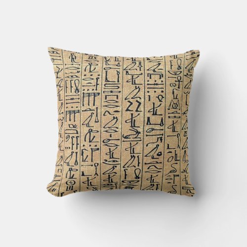 Egyptian hieroglyph pillow