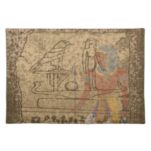 Egyptian Hieroglyphic Cloth Placemat