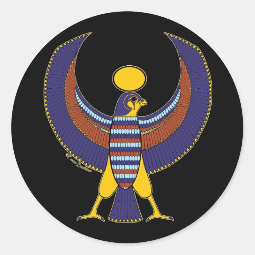 Egyptian hieroglyphic Horus Falcon Stickers #1 | Zazzle