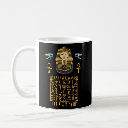Egyptian Hieroglyphic Letters Symbols King Tut Pha Coffee Mug