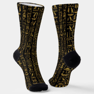 Egyptian hieroglyphic pattern vintage socks