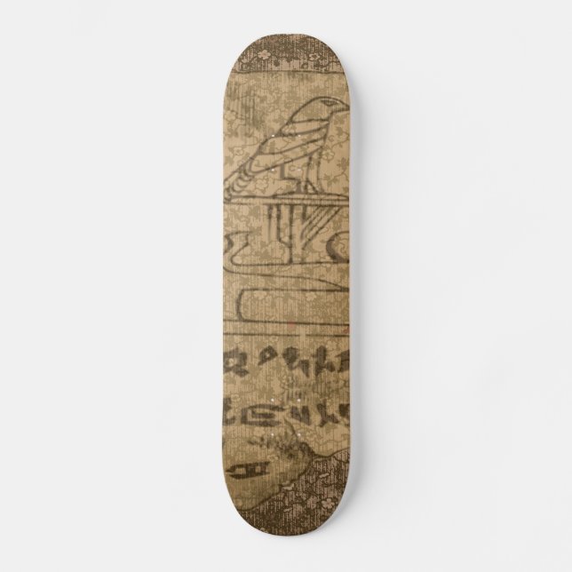 Egyptian Hieroglyphic Skateboard Deck (Front)