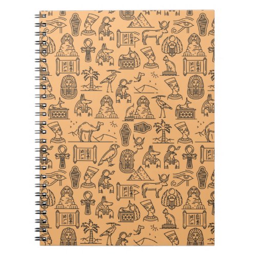 Egyptian Hieroglyphic Symbol Background       Notebook