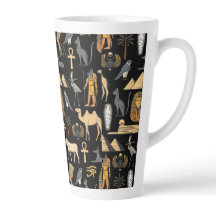 Egyptian Hieroglyphic Symbol Pattern Background