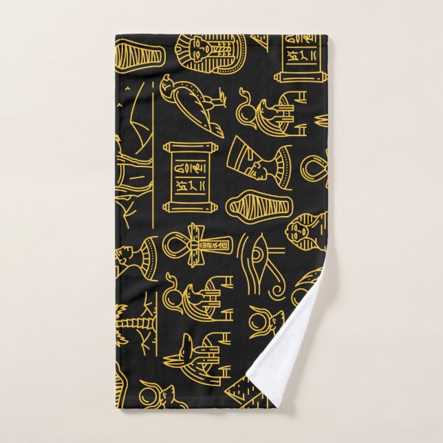 Egyptian Hieroglyphic Symbol Pattern    Hand Towel (Hand Towel)