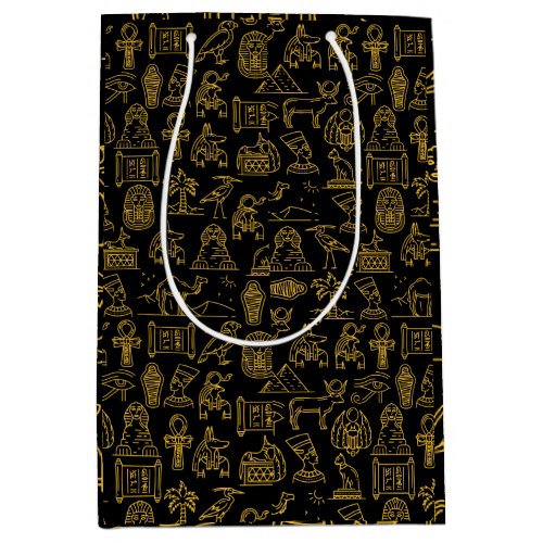 Egyptian Hieroglyphic Symbol Pattern      Medium Gift Bag