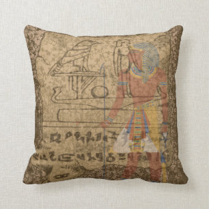 Egyptian Hieroglyphic Throw Pillow