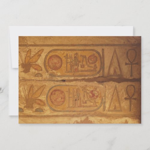 Egyptian hieroglyphic writing custom announcements