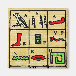 Egyptian Hieroglyphics, Alphabetic Symbols Magnet