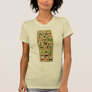Egyptian Hieroglyphics, Alphabetic Symbols T-Shirt