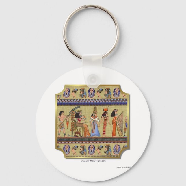 Egyptian Hieroglyphics Apparel, Gifts Collectibles Keychain (Front)
