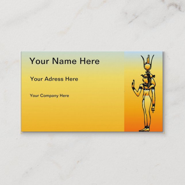 Egyptian Hieroglyphics Business Card (Front)