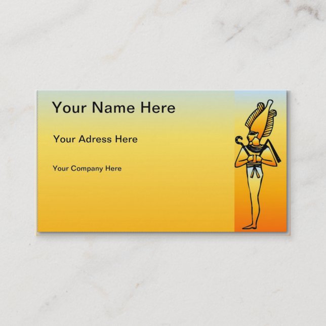 Egyptian Hieroglyphics Business Card (Front)