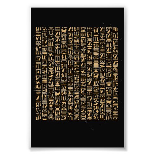 Egyptian Hieroglyphics Egypt Pyramid Photo Print