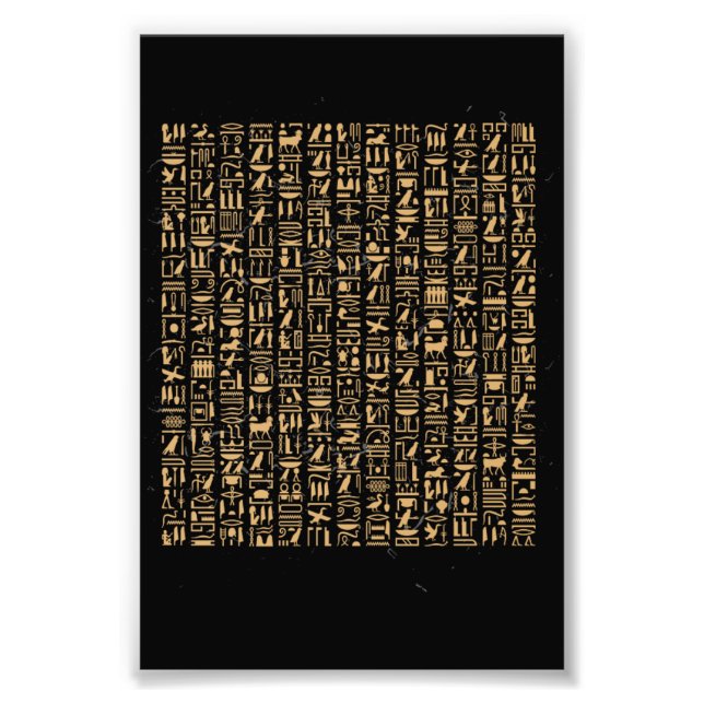 Egyptian Hieroglyphics Egypt Pyramid Photo Print (Front)