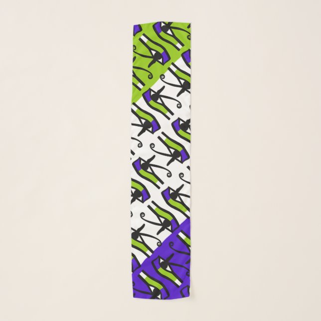 Egyptian Hieroglyphics Pattern | Modern Scarf (Front)