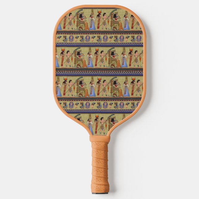 Egyptian Hieroglyphics Print Pickleball Paddle (Front)